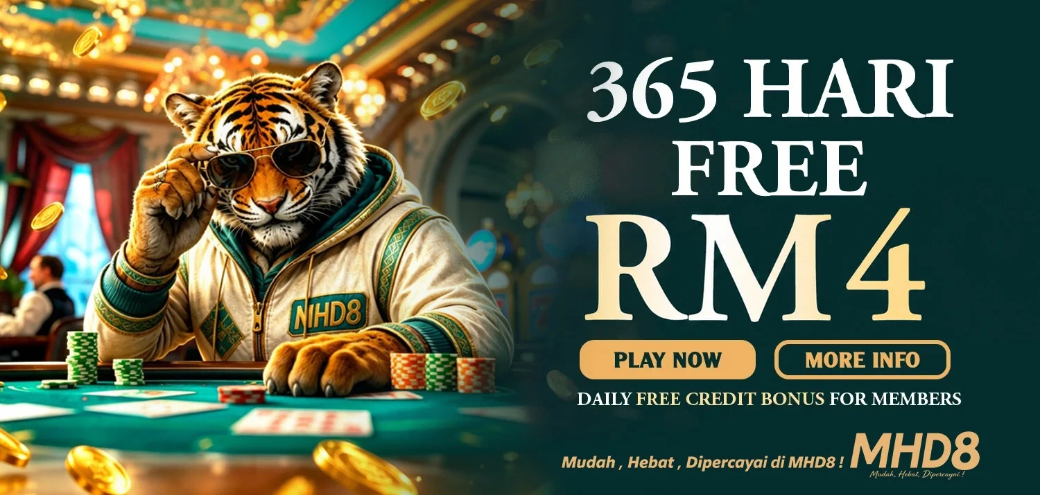 8mhd 365 Hari Free RM4 daily free credit